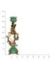 Kersten Kerzenständer in Gold/ Grün - (B)11 x (H)35 x (T)10 cm