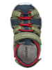 Geox Halbsandalen "Kraze" in Khaki/ Rot/ Dunkelblau