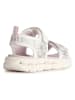 Geox Sandalen "Phyper" wit/ zilverkleurig