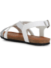 Geox Sandalen "Chilene" wit/zilverkleurig