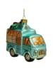 Kersten Kerstboomversiering "Bread Delivery Van" turquoise - (H)12 cm