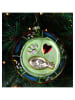 Kersten Kerstboomversiering "Cat Bowl" groen - (H)10 cm