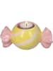 Kersten Kerzenhalter ''Candy'' in Rosa/ Gelb - (B)15 x (H)9 x (T)7 cm
