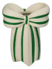 Kersten Vaas "Bow" beige/groen - (B)14 x (H)19 x (D)7 cm