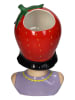Kersten Wazon "Lady Strawberry" w kolorze czerwonym ze wzorem - 15 x 13 x 25 cm