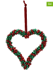 Kersten 4er-Set: Dekoanhänger ''Heart'' in Rot/ Grün - (L)14 x (B)14 cm