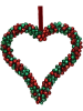 Kersten 4er-Set: Dekoanhänger ''Heart'' in Rot/ Grün - (L)14 x (B)14 cm