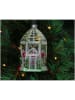 Kersten Kerstboomversiering "Round Greenhouse" groen/wit - (H)12 cm