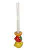 Kersten Świecznik "Fruits" w kolorze czerwono-żółtym ze wzorem - wys. 14 x Ø 9 cm