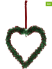 Kersten 4er-Set: Dekoanhänger ''Heart'' in Rot/ Grün - (L)16 x (B)16 cm