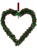 Kersten 4er-Set: Dekoanhänger ''Heart'' in Rot/ Grün - (L)16 x (B)16 cm