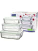 Glasslock 3-delige set: vershouddozen "Classic Microwave" groen