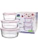 Glasslock 3-delige set: vershouddozen "Classic Type" roze