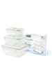 Glasslock 3-delige set: vershouddozen "Classic Type Oven" groen