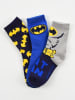 DC Batman 3-delige set: sokken "Batman" blauw/grijs