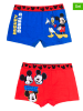 Disney Mickey Mouse 2er-Set: Boxershorts "Mickey" in Blau/ Rot