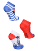 Disney Minnie Mouse 3er-Set: Socken "Minnie" in Blau/ Rot