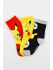 Pokémon Skarpety (3 pary) "Pokémon" w kolorze czarno-żółto-czerwonym