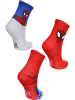 Spiderman 3-delige set: sokken "Spiderman" rood/grijs