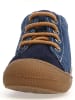Naturino Leder-Lauflernschuhe "Cocoon" in Dunkelblau/ Hellbraun