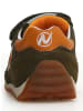 Naturino Leder-Sneakers "Sammy 2" in Khaki/ Orange