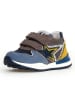 Naturino Leren sneakers "Roy" blauw/geel/lichtbruin