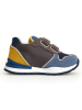 Naturino Leren sneakers "Roy" blauw/geel/lichtbruin