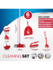 Dirt Devil 6tlg. Putz- & Wasch-Set in Rot