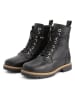 TRAVELIN' Leren boots "Kongsmark" zwart