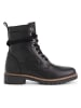 TRAVELIN' Leren boots "Kvinlog" zwart