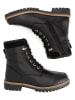 TRAVELIN' Leren boots "Langstrand" zwart