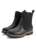 TRAVELIN' Leren chelseaboots zwart