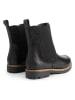 TRAVELIN' Leren chelseaboots zwart