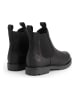 TRAVELIN' Leder-Chelsea-Boots in Schwarz
