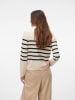 Vero Moda Pullover in Creme/ Schwarz