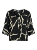 Vila Bluse in Schwarz/ Beige