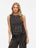 Vila Bluse in Schwarz/ Beige