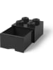 LEGO Ladebox "Brick 4" zwart - (B)25 x (H)18 x (D)25 cm