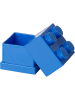 LEGO 3-delige set: opbergboxen "Mini 4" blauw - (B)4,6 x (H)4,3 x (D)4,6 cm