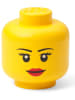 LEGO Opbergbox "Girl" geel - (H)11,5 x Ø 10,2 cm
