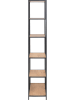 Actona Bücherregal "Seaford" in Hellbraun/ Schwarz - (B)77 x (H)185 x (T)35 cm