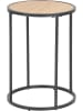 Actona Beistelltisch "Seaford" in Schwarz/ Wildeiche - (H)55 x Ø 40 cm