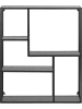 Actona Wandregal "Seaford" in Schwarz - (B)75 x (H)91 x (T)20 cm