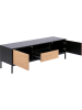 Actona TV-Bank "Seaford" in Wildeiche/ Schwarz - (B)140 x (H)45 x (T)40 cm