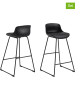 Actona 2er-Set: Barhocker "Tina" in Schwarz - (B)43 x (H)94 x (T)49 cm