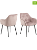 Actona 2-delige set: eetkamerstoelen "Brooke" lichtroze - (B)58 x (H)83 x (D)55 cm