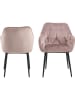 Actona 2-delige set: eetkamerstoelen "Brooke" lichtroze - (B)58 x (H)83 x (D)55 cm