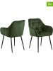 Actona 2-delige set: eetkamerstoelen "Brooke" groen - (B)41 x (H)83 x (D)40 cm