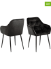 Actona 2-delige set: eetkamerstoelen "Brooke" antraciet - (B)58 x (H)83 x (D)55 cm