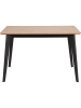 Actona Eettafel "Roxby" eikenkleurig/zwart - (B)120 x (H)76 x (D)80 cm